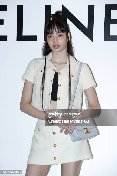 Lisa aka Lalisa Manoban of girl group BLACKPINK is seen at the 'CELINE' pop-up store opening at The Hyundai on March 30, 2023 in Seoul, South Korea.