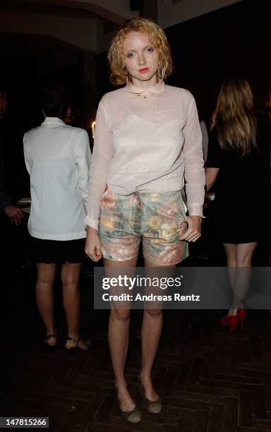 Lily Cole attends the 50 year celebratory dinner in honour of Marianne Faithfull at Liberatum Berlin hosted by Grey Goose vodka at Soho House...