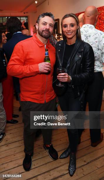 Warren Brown and Anna Woolhouse attend "XX", the 20 year anniversary group show, at West Contemporary on March 30, 2023 in London, England.