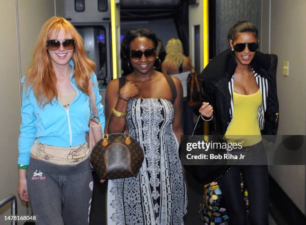 America's Next Top Models winners Caridee English from New York, NY Jaslene Gonzalez from Chicago, IL, and contestant Whitney Cunningham from W. Palm...