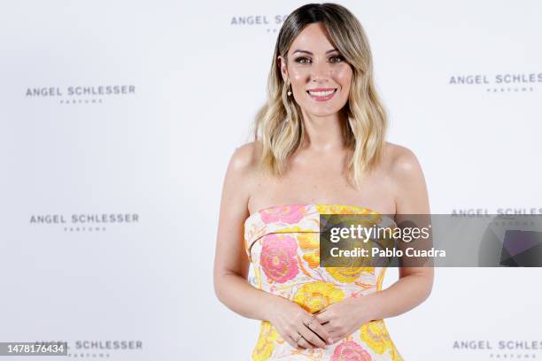 Spanish singer Edurne Garcia Almagro, AKA Edurne presents "Les Eaux D'un Instant" & "Femme Franquise" at Leclab on March 30, 2023 in Madrid, Spain.