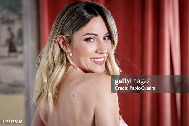 Spanish singer Edurne Garcia Almagro, AKA Edurne presents "Les Eaux D'un Instant" & "Femme Franquise" at Leclab on March 30, 2023 in Madrid, Spain.