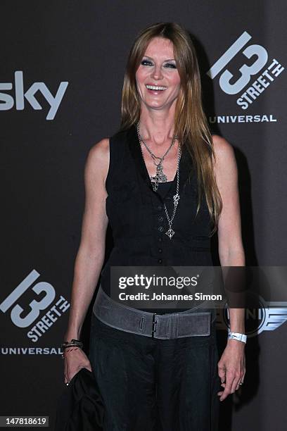 German TV hostess Esther Schweins arrives for the Shocking Shorts Award at former Tivoli power station on July 3, 2012 in Munich, Germany. The...