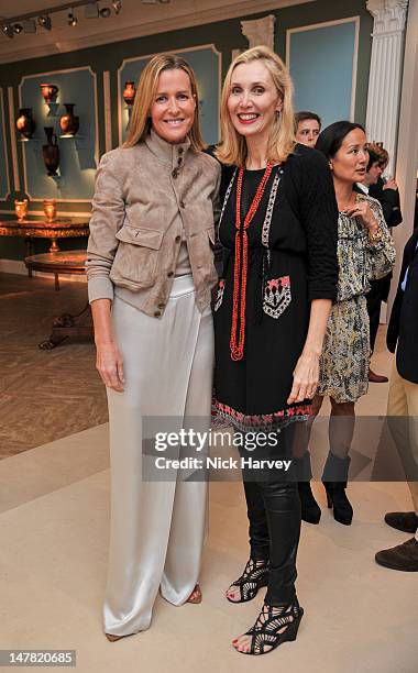 India Hicks and Allegra Hicks attend The Masterpiece Midsummer Party at Royal Hospital Chelsea on July 3, 2012 in London, England.