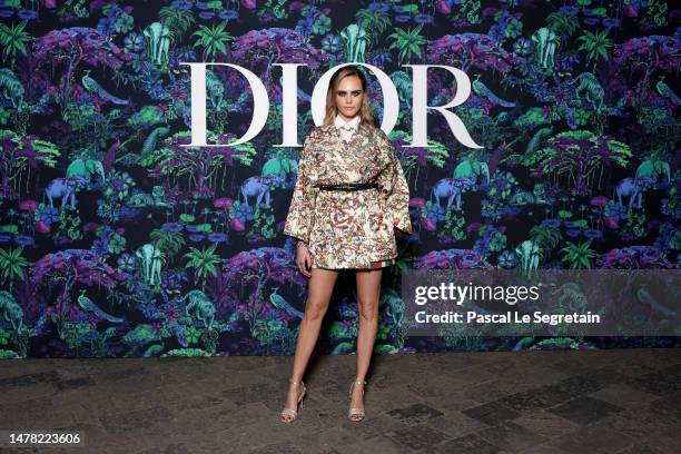 Cara Delevingne attends the Christian Dior Womenswear Fall 2023 show at the Gateway of India monument on March 30, 2023 in Mumbai, India.