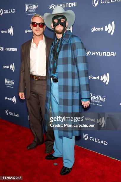Diplo and Orville Peck attend the 34th Annual GLAAD Media Awards at The Beverly Hilton on March 30, 2023 in Beverly Hills, California.