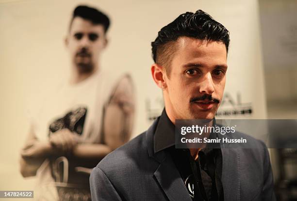 Charlie Le Mindu is seen backstage prior the Dimitri Show during Mercedes-Benz Fashion Week Spring/Summer 2013 on July 4, 2012 in Berlin, Germany.