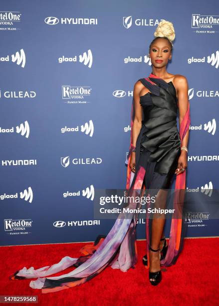 Angelica Ross attends the 34th Annual GLAAD Media Awards at The Beverly Hilton on March 30, 2023 in Beverly Hills, California.