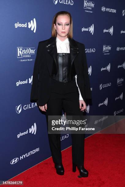 Hannah Einbinder attends the 34th Annual GLAAD Media Awards Sponsored by Ketel One Family Made Vodka at The Beverly Hilton on March 30, 2023 in...