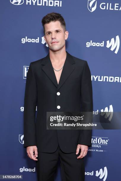 Charlie Carver attends the GLAAD Media Awards at The Beverly Hilton on March 30, 2023 in Beverly Hills, California.