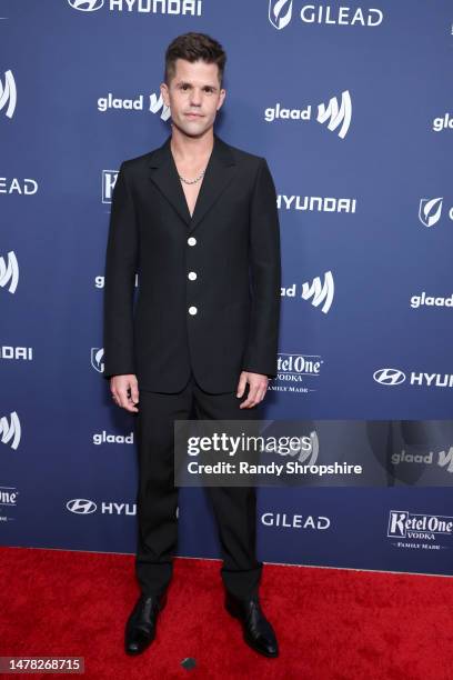 Charlie Carver attends the GLAAD Media Awards at The Beverly Hilton on March 30, 2023 in Beverly Hills, California.