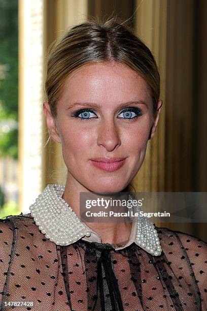 Nicky Hilton attends the Valentino Haute-Couture show as part of Paris Fashion Week Fall / Winter 2012/13 at Hotel Salomon de Rothschild on July 4,...