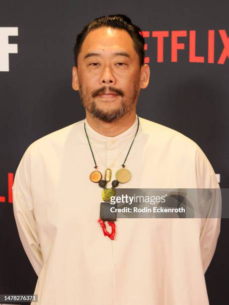 David Choe attends the Los Angeles premiere of Netflix's "BEEF" at TUDUM Theater on March 30, 2023 in Hollywood, California.