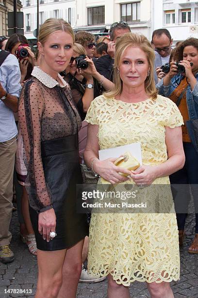 Nicky Hilton and her mother Kathy Hilton arrive for the Valentino Haute-Couture Show as part of Paris Fashion Week Fall / Winter 2012/13 at Hotel...