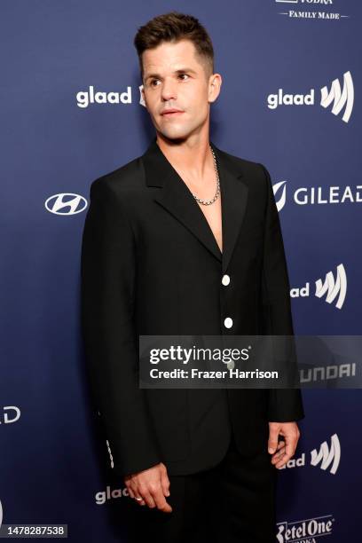 Charlie Carver attends the GLAAD Media Awards at The Beverly Hilton on March 30, 2023 in Beverly Hills, California.