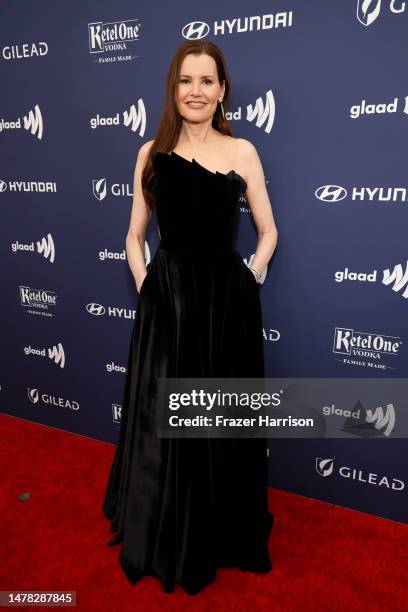 Geena Davis attends the GLAAD Media Awards at The Beverly Hilton on March 30, 2023 in Beverly Hills, California.