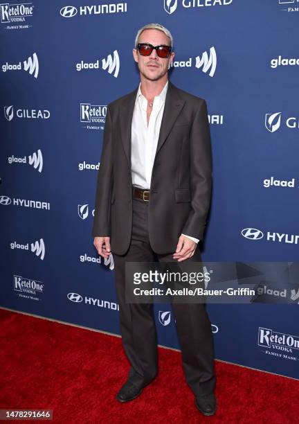 Diplo attends the 34th Annual GLAAD Media Awards Los Angeles at The Beverly Hilton on March 30, 2023 in Beverly Hills, California.