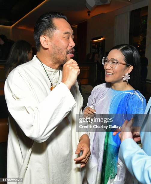 David Choe and Ali Wong attend Netflix's Los Angeles premiere "BEEF" afterparty on March 30, 2023 in Los Angeles, California.