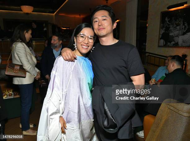 Ali Wong and Steven Yeun attend Netflix's Los Angeles premiere "BEEF" afterparty on March 30, 2023 in Los Angeles, California.