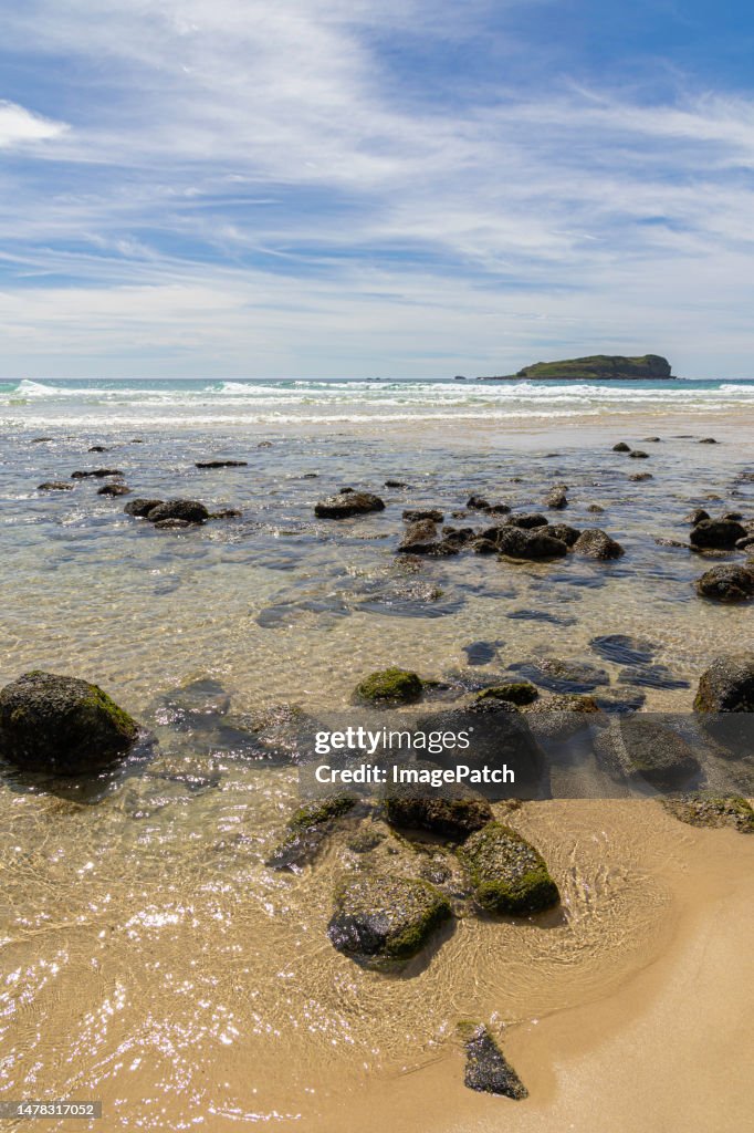 Fingal Rocks Fingal Head Rocks Seashore In Northern New South Wales High-Res Stock ...