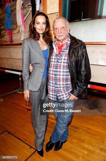 Catherine Bailey and David Bailey attend a private view of 'David Bailey's East End' at Compressor House, Royal Docks on July 4, 2012 in London,...