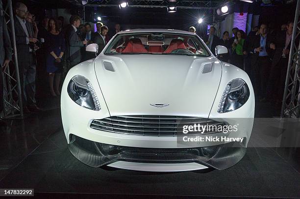 General view of the launch of Aston Martin Vanquish at the London Film Museum on July 4, 2012 in London, England.