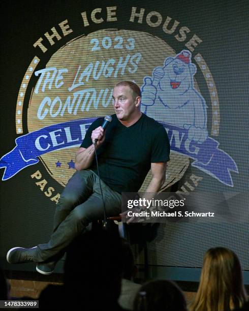 Comedian Jay Mohr performs at The Ice House Comedy Club on March 30, 2023 in Pasadena, California.