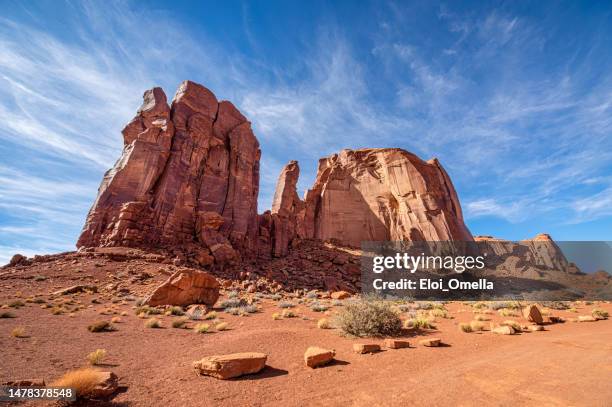 steep rocks in monument valley tribal park, arizona, usa - usa monuments stock pictures, royalty-free photos & images