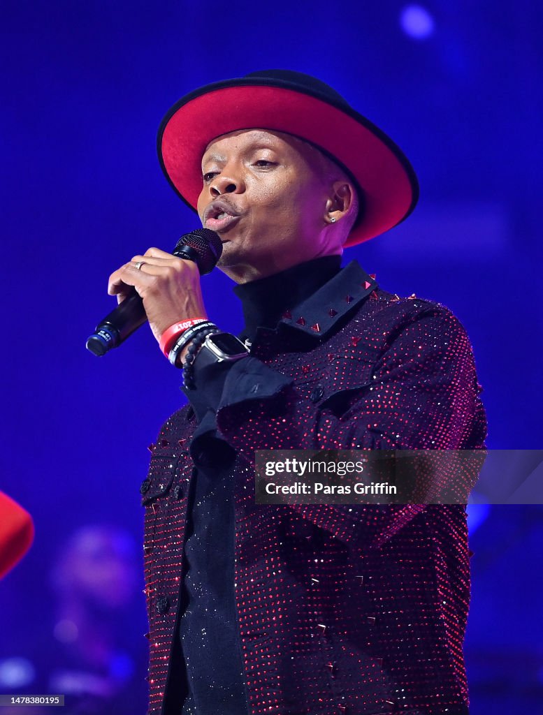 Ron Devo Ronnie DeVoe of New Edition performs onstage during 2023 New Edition ...