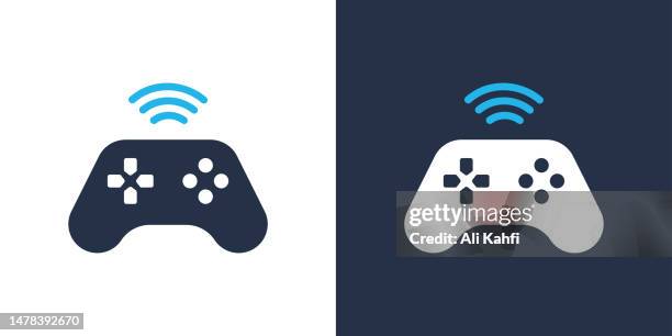gamepad icon. solid icon vector illustration. for website design, logo, app, template, ui, etc. - console controller isolated stock illustrations