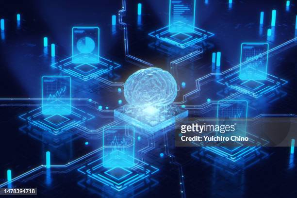 ai brain and data - big data medical stock pictures, royalty-free photos & images