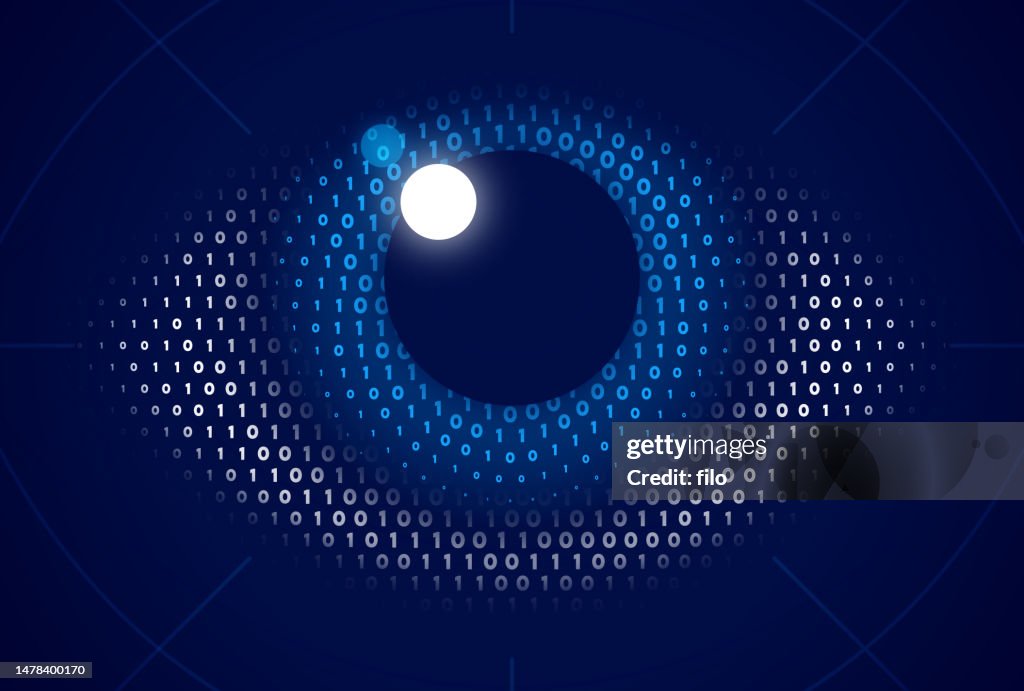 Artificial Intelligence Binary Digital Eye Technology