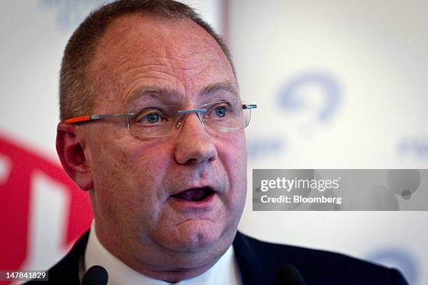 Mark Cutifani, chief executive officer of AngloGold Ashanti Ltd., speaks at the Sydney Mining Club in Sydney, Australia, on Thursday, July 5, 2012....