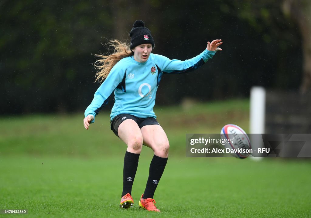 Red Roses Sing Emma Sing of England during a Red Roses Training Session at Pennyhill ...