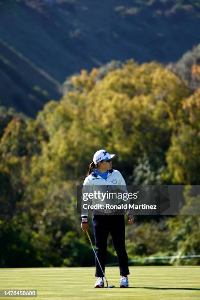 Minami Katsu of Japan stands on the 11th green during the second round of the DIO Implant LA Open at Palos Verdes Golf Club on March 31, 2023 in...