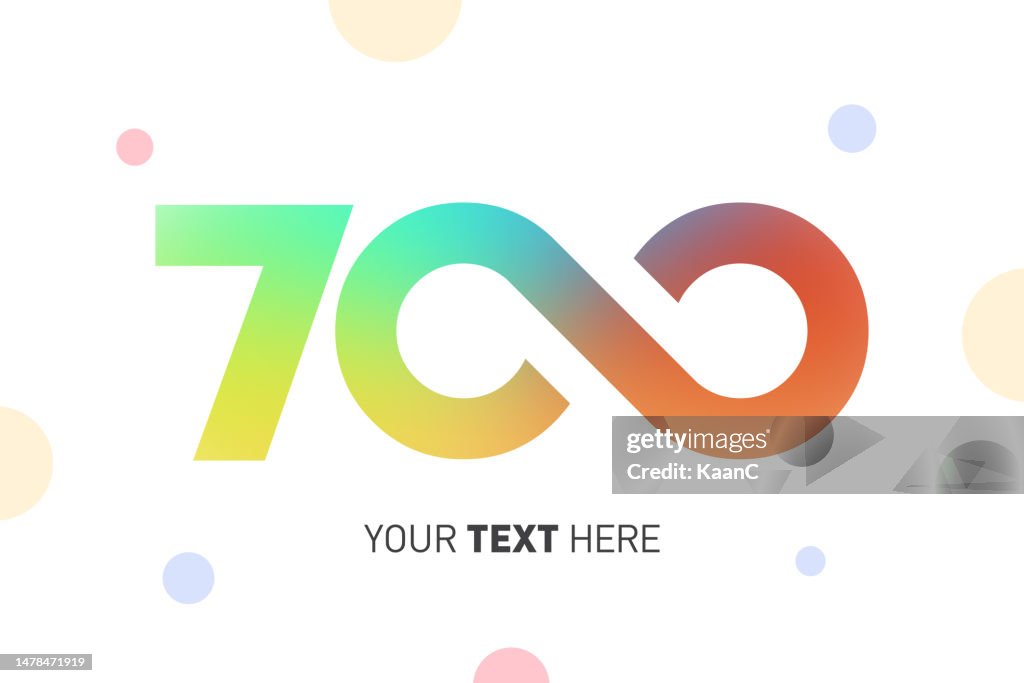 Gradient color abstract number template. Anniversary number template isolated, anniversary icon label, anniversary symbol vector stock illustration