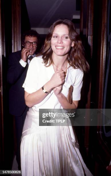 Swiss actress and opera director Marthe Keller arrives at the nightclub, Studio 54 in New York, New York, circa 1977.