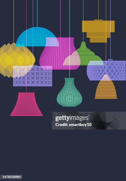 lampen- oder lichtschirm-designs - hängelampe stock-grafiken, -clipart, -cartoons und -symbole
