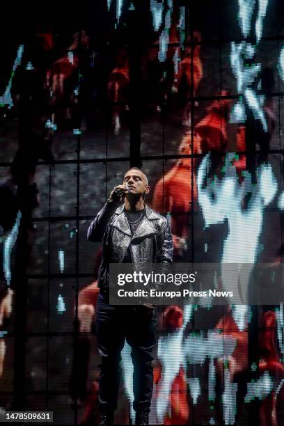 Italian singer-songwriter Eros Ramazzotti during a performance at the WiZink Center, on December 31 in Madrid, Spain. Eros Ramazzotti returns four...