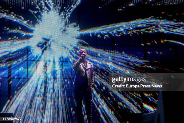 Italian singer-songwriter Eros Ramazzotti during a performance at the WiZink Center, on December 31 in Madrid, Spain. Eros Ramazzotti returns four...