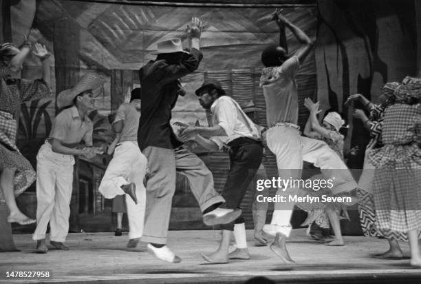 Dancers from 'Les Ballets Nègres' during rehearsals in London, 1946. Original Publication: Picture Post - 4100 - The Negro Dances - pub. 24th August...
