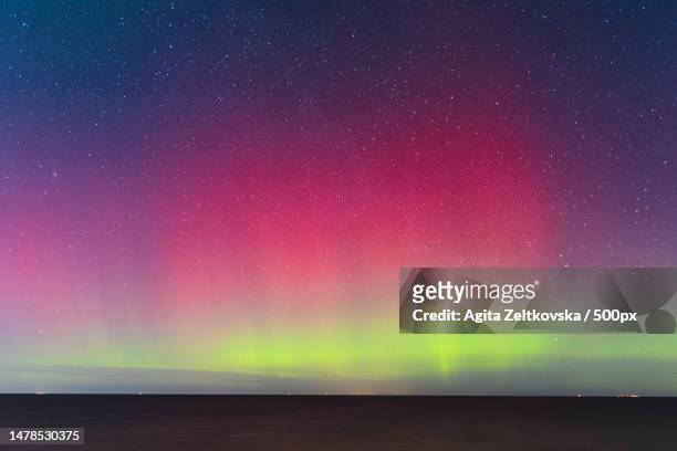 scenic view of star field against sky at night,heiligenhafen,germany - aurora borealis stock pictures, royalty-free photos & images
