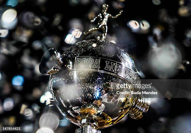 Detail of the Trophy Santander Libertadores in the second leg of the final of the Copa Libertadores 2012 between Boca Juniors of Argentina and...