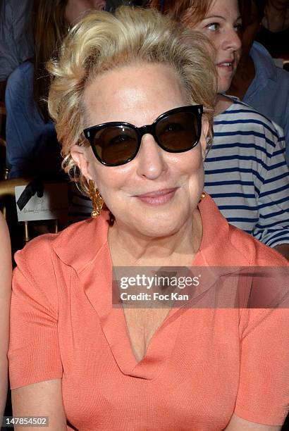 Bette Midler attends the Jean-Paul Gaultier: Front Row - Paris Fashion Week Haute Couture F/W 2013 at the Atelier Jean Paul Gaultier on July 4, 2012...