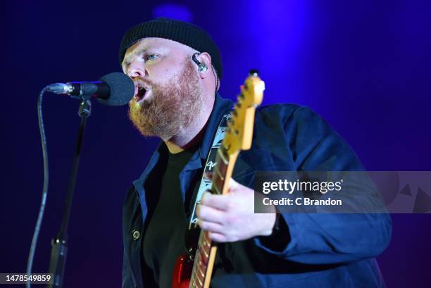 Tom Walker performs on stage at KOKO on March 31, 2023 in London, England.