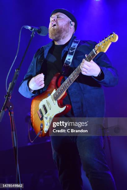 Tom Walker performs on stage at KOKO on March 31, 2023 in London, England.