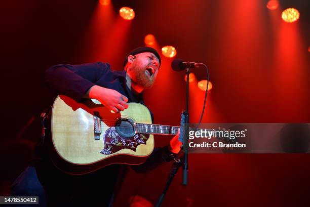 Tom Walker performs on stage at KOKO on March 31, 2023 in London, England.
