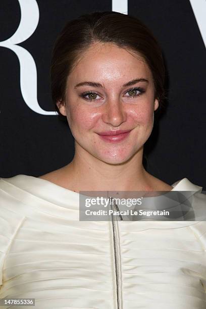 Shailene Woodley attends the Giorgio Armani Prive Haute-Couture show as part of Paris Fashion Week Fall / Winter 2012/13 at Palais de Chaillot on...