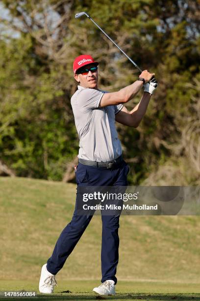 Ricky Barnes of the United States plays his shot from the 13th tee during the second round of the Valero Texas Open at TPC San Antonio on March 31,...