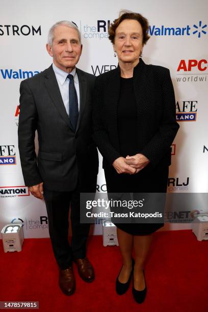Dr. Anthony Fauci and Christine Grady attend the Dionne Warwick Gala for Bowie State University at Cafe Milano on March 31, 2023 in Washington, DC.